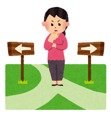 迷ってる人の画像