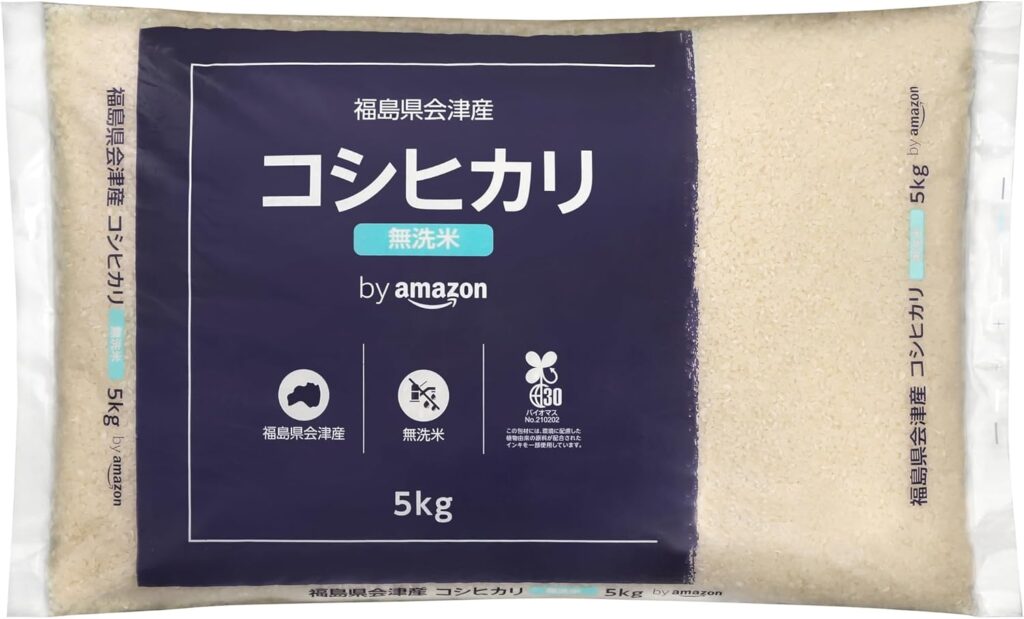 by Amazon 令和6年産 会津産 無洗 精米 コシヒカリ 5kgの画像