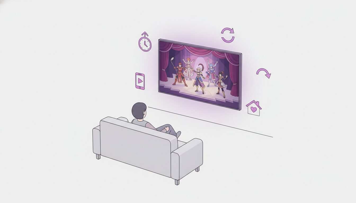 配信動画を見てる人の画像